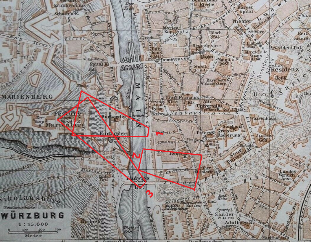 wurzburg map with photos